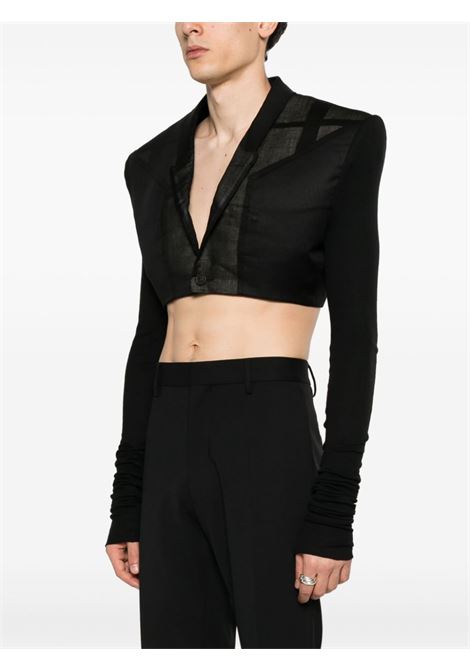 Black Cobra Micro Tatlin cropped blazer - unisex RICK OWENS | RR01D3754UMRNC09